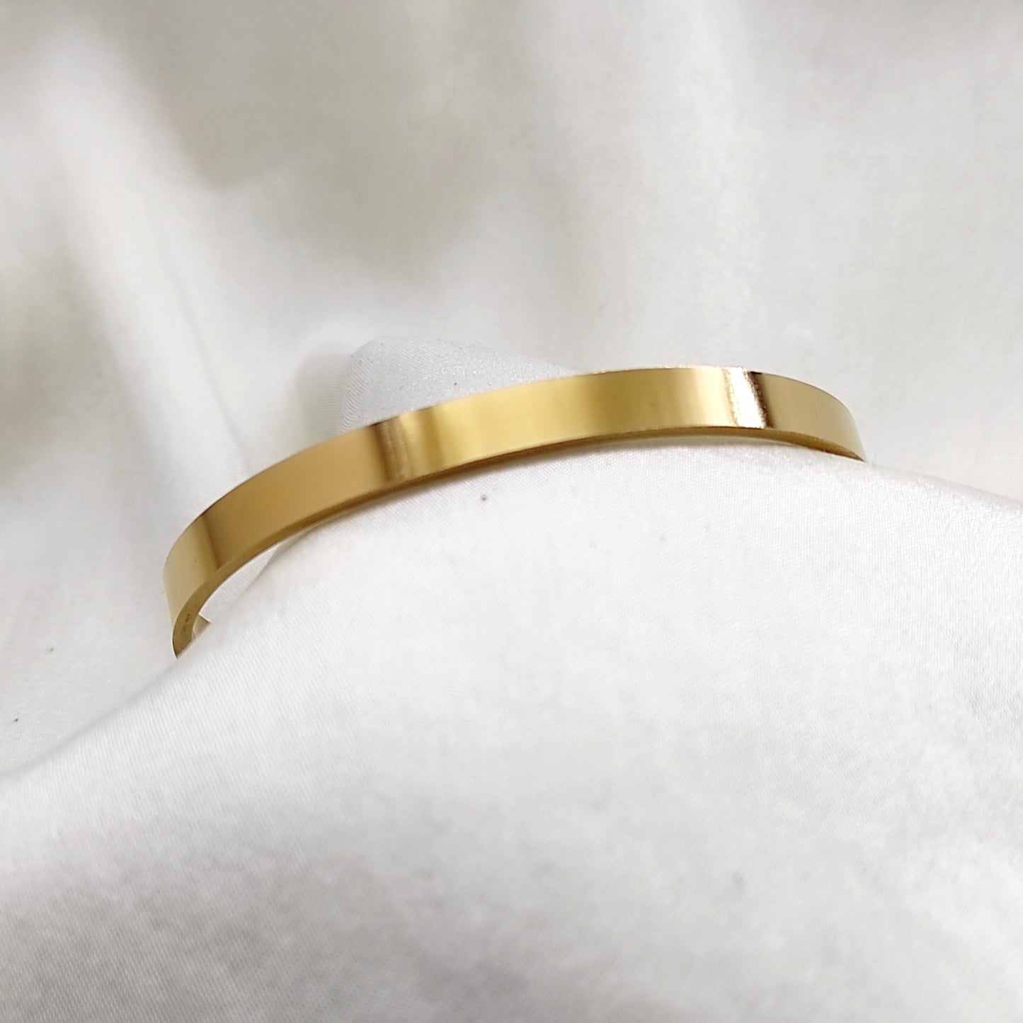 Bracelet jonc argenté et doré