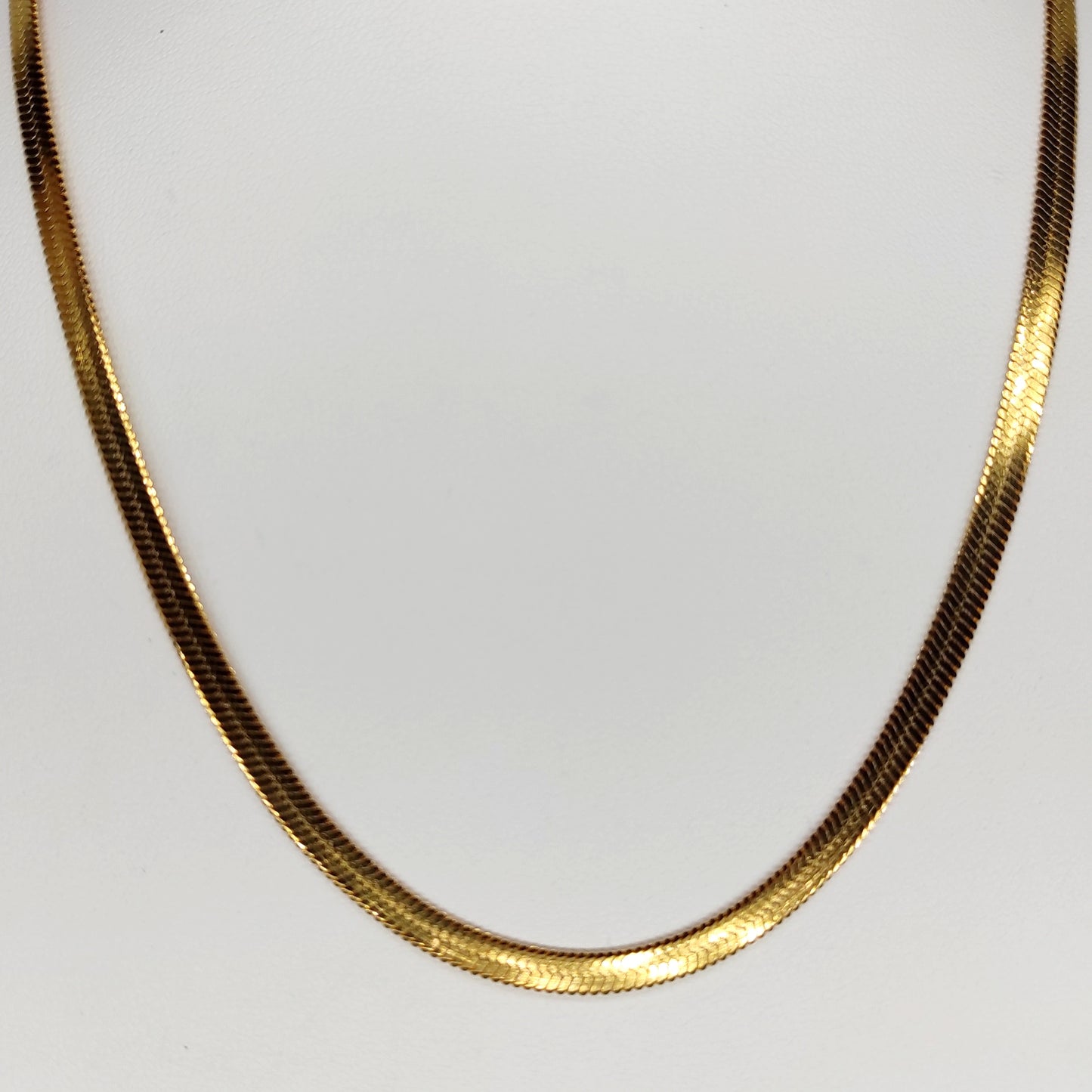 Collier - Chaîne Serpent plate acier inoxydable en doré ou argenté 3MM 4MM 5MM
