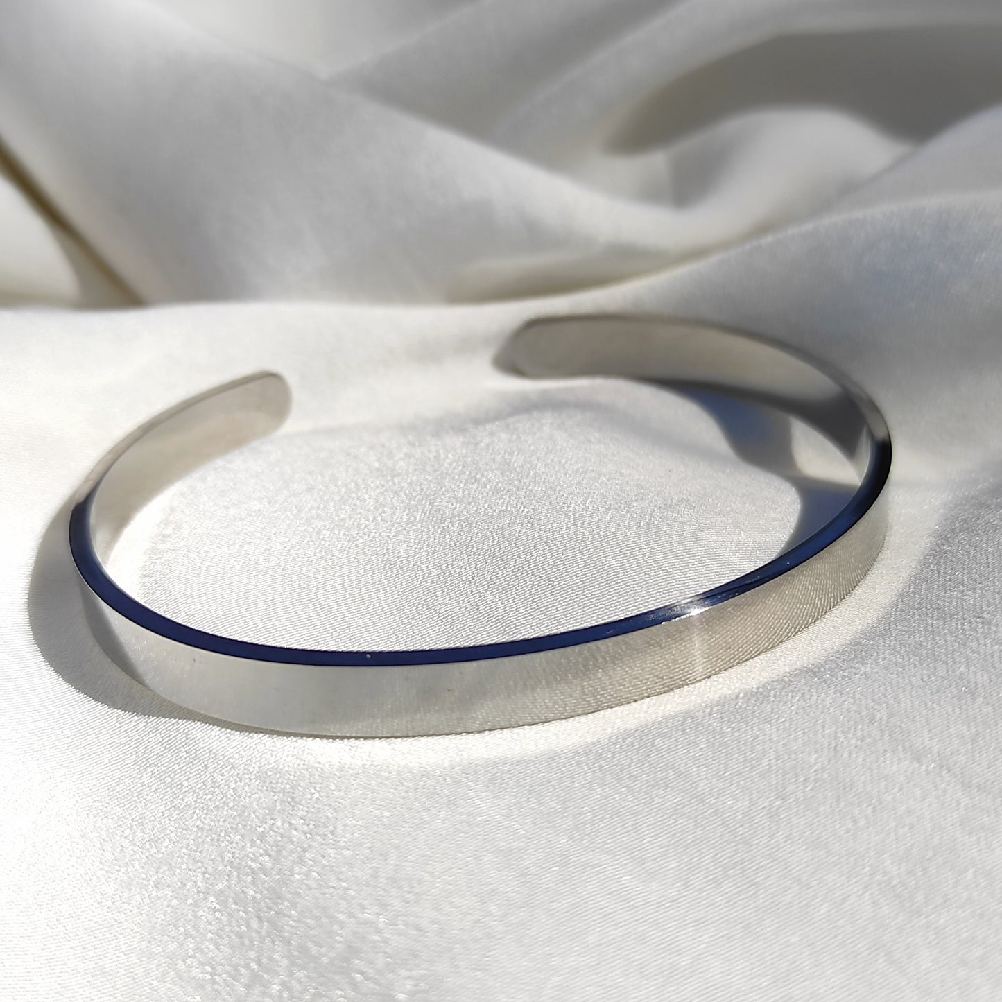 Bracelet jonc argenté et doré