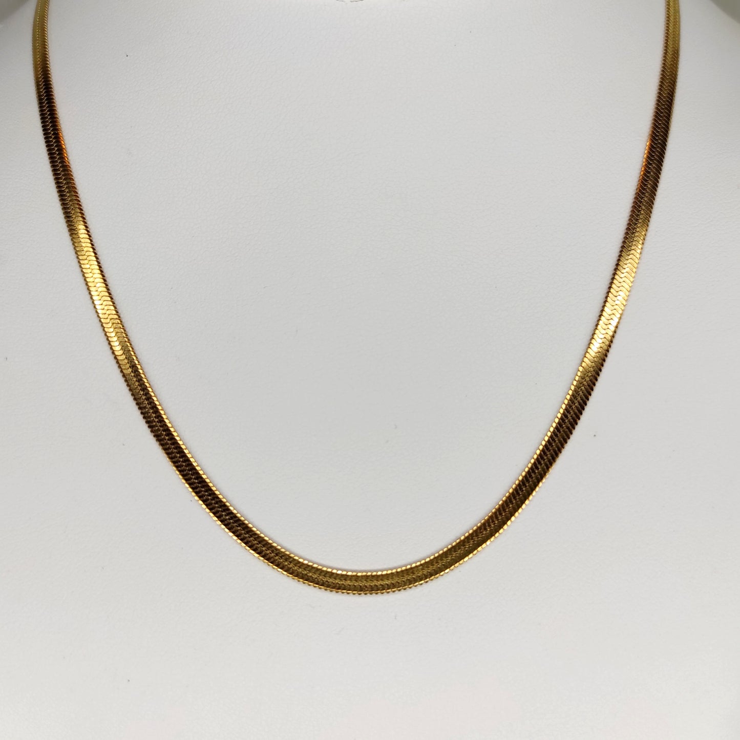Collier - Chaîne Serpent plate acier inoxydable en doré ou argenté 3MM 4MM 5MM
