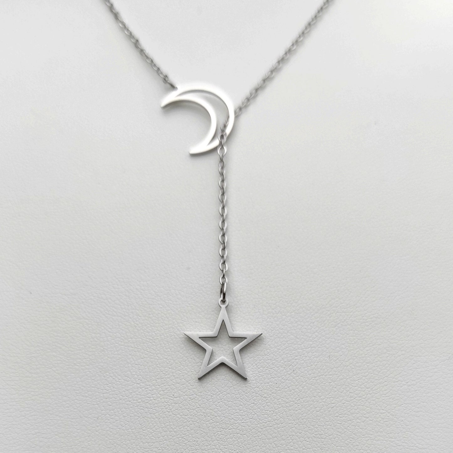 Collier chaîne lune et étoile